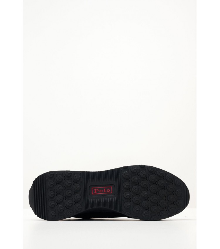 Men Casual Shoes Train89 Black Fabric Ralph Lauren