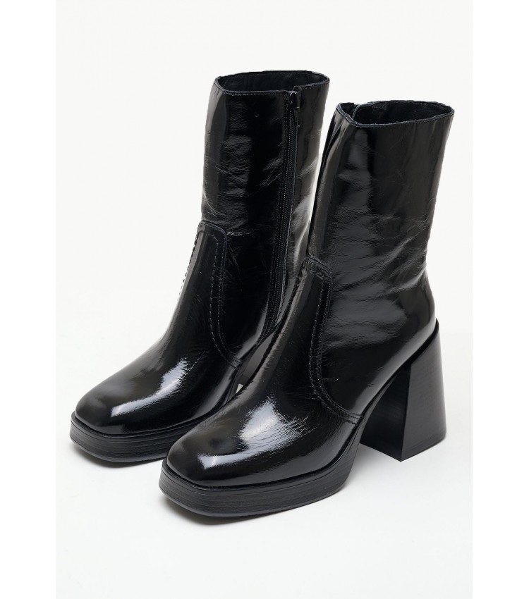 Women Boots 2761 Black Patent Leather Alpe