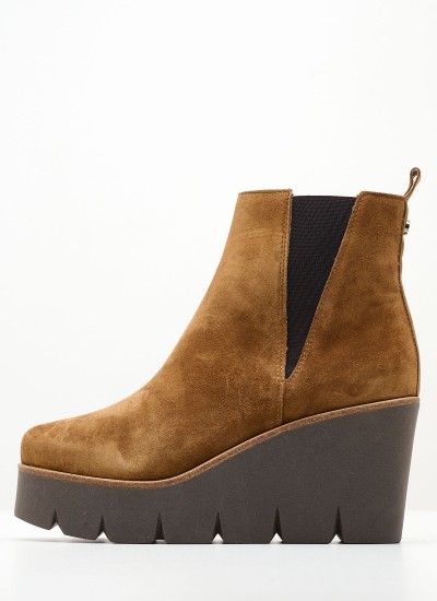 Women Boots 2272 Beige Suede Leather Alpe