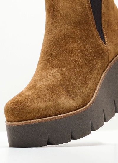 Women Boots 2272 Beige Suede Leather Alpe