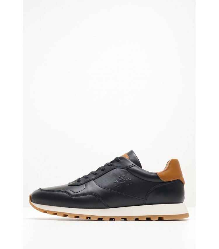 Men Casual Shoes 232030 Black Leather La Martina