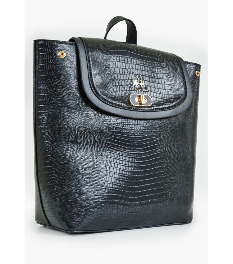 Women Bags Mireia.Bpack Black ECOleather La Martina