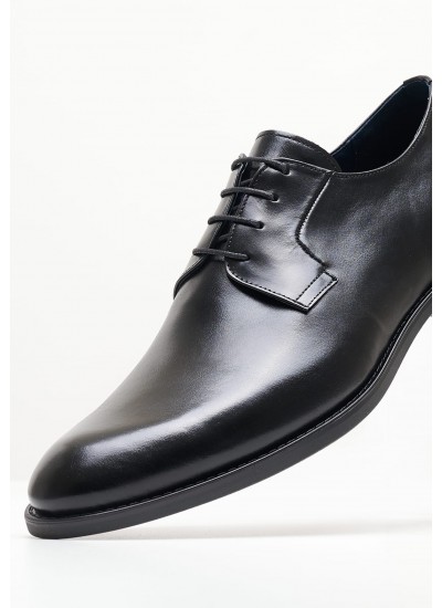 Men Shoes 1500 Black Leather Damiani