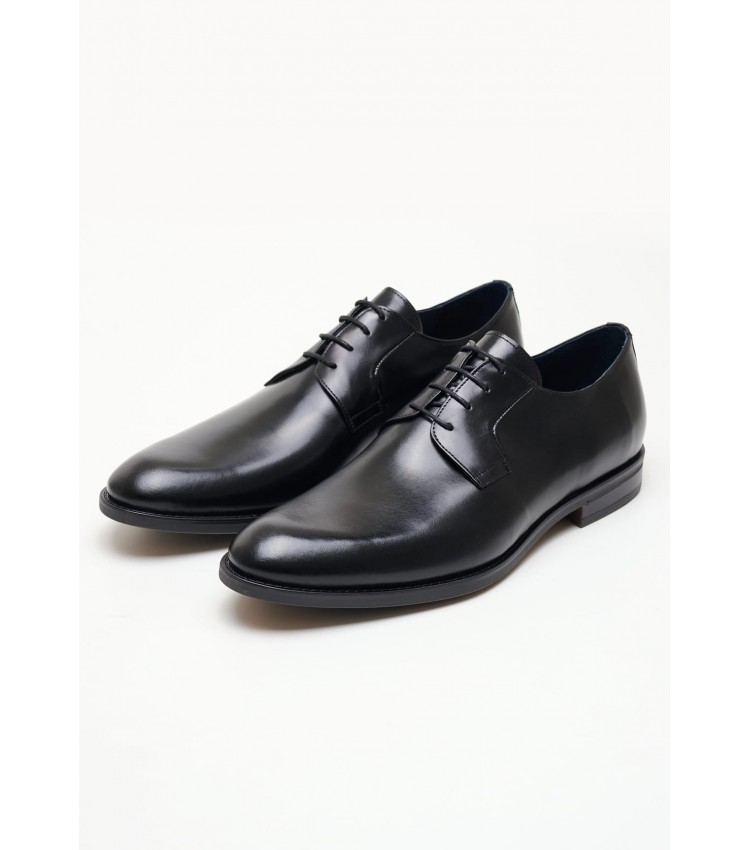 Men Shoes 1500 Black Leather Damiani