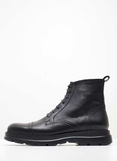 Men Boots U6795 Black Leather Boss shoes