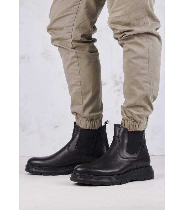 Men Boots 4101 Black Leather Damiani