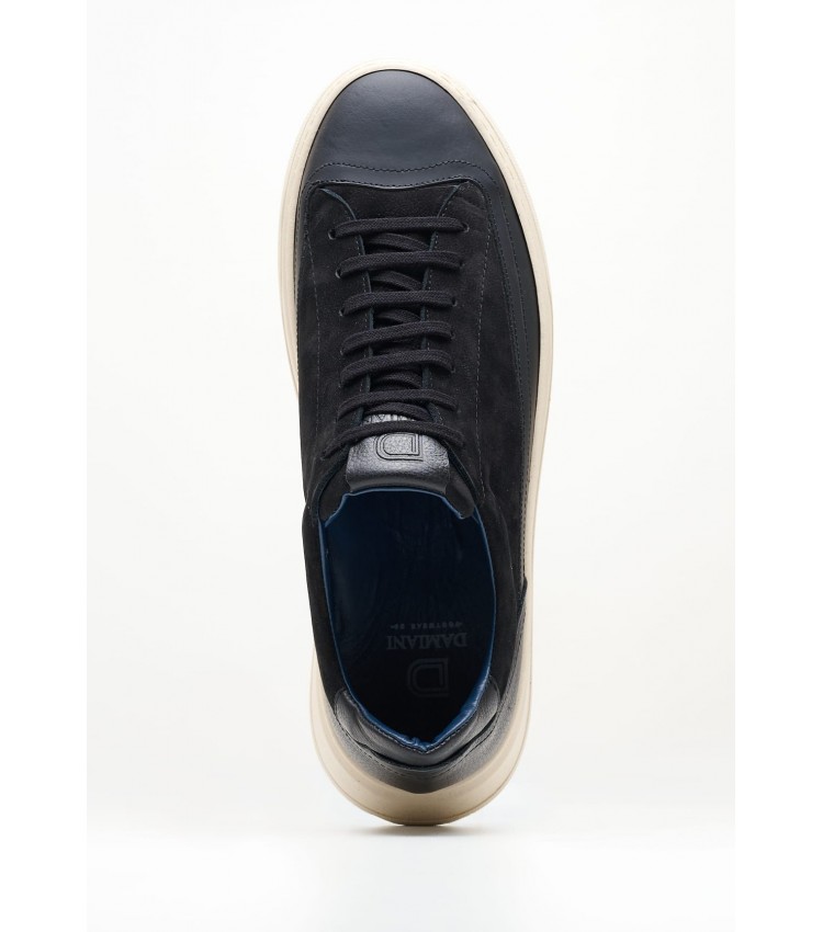 Men Casual Shoes 4303 Black Nubuck Leather Damiani