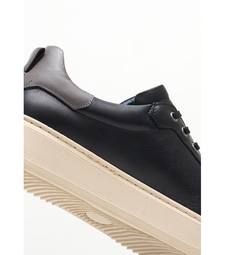 Men Casual Shoes 4306 Black Leather Damiani