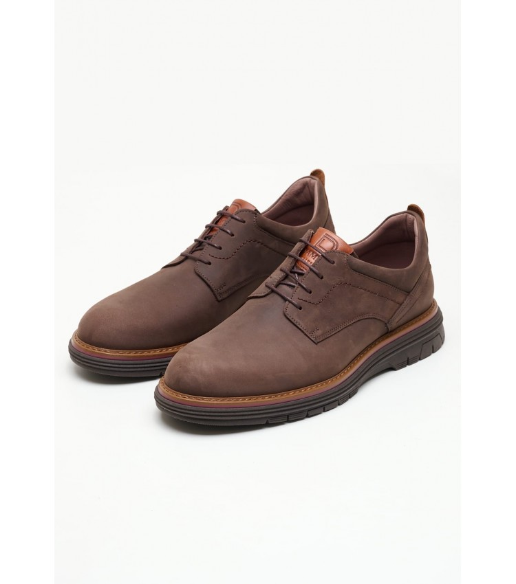 Men Shoes 5200 Brown Oily Leather Damiani