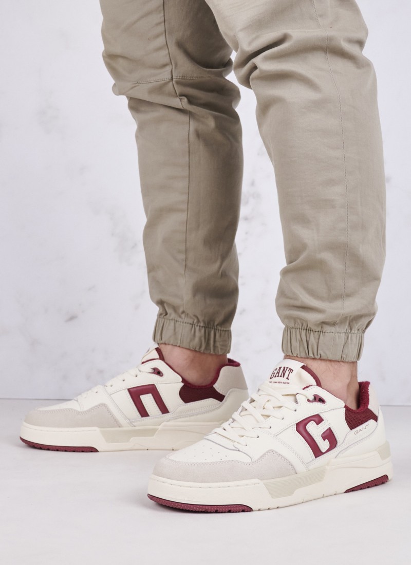 Men Casual Shoes from the Gant brand Brookpal White Buckskin mortoglou.gr eshop