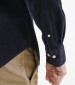 Men Shirts Cord.Shirt DarkBlue Cotton GANT