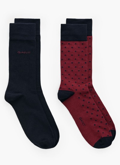 Men Socks 212214 Red Cotton Pournara