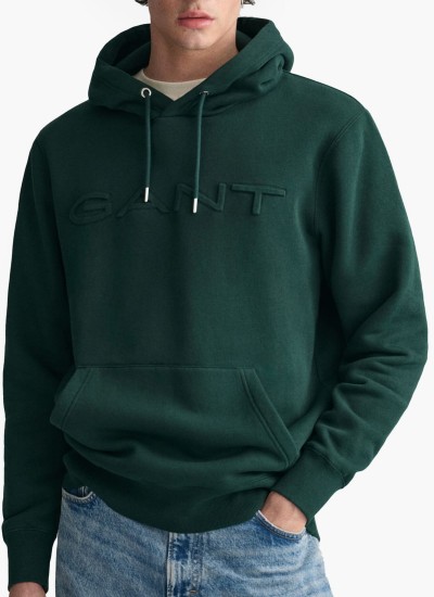 Men's Footer Embossed.Hood Green Cotton GANT