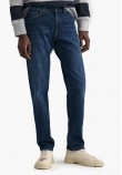 Men Pants Jeans.Sl.Med DarkBlue Cotton GANT