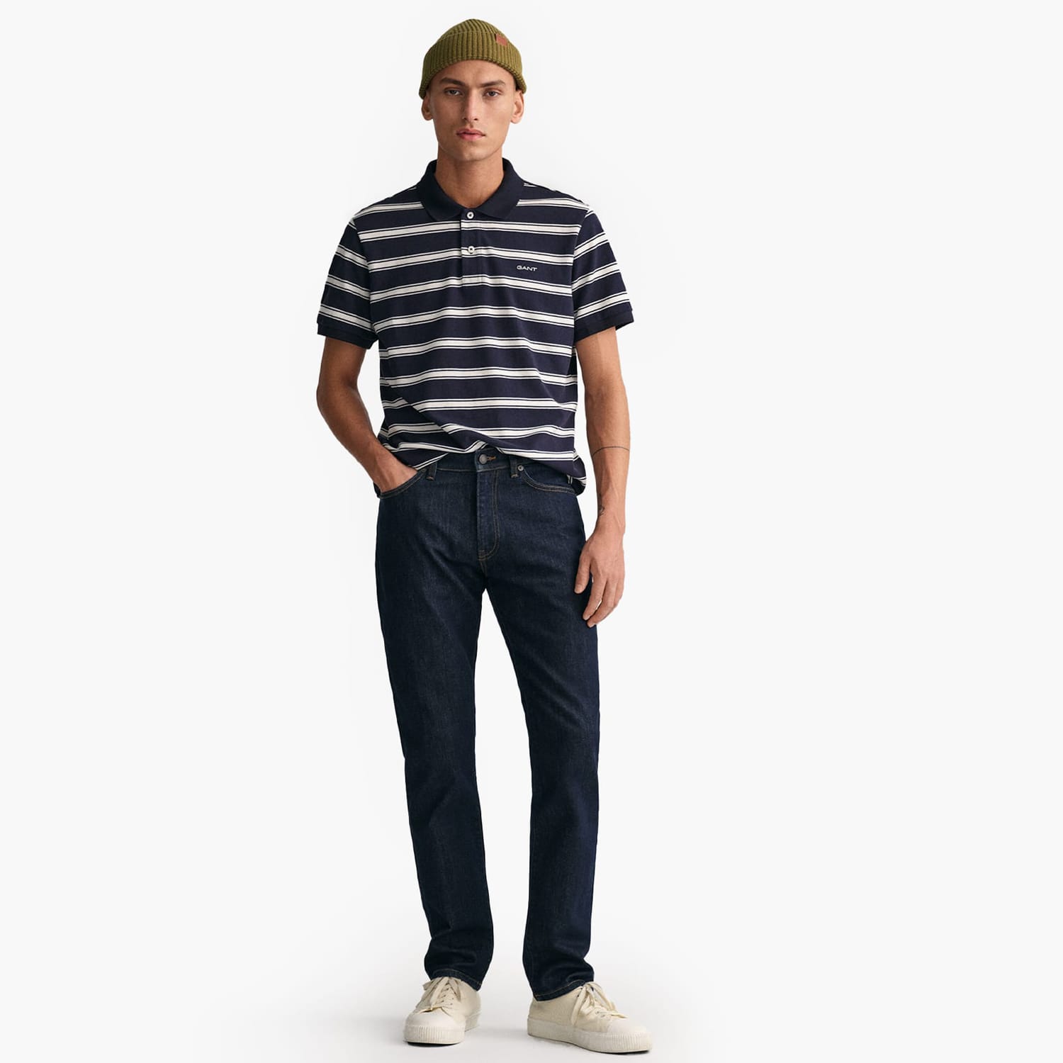 Ανδρικά Παντελόνια Jeans.Sl Σκούρο Μπλε Βαμβάκι GANT Ανδρικά Παντελόνια Jeans.Sl Σκούρο Μπλε Βαμβάκι GANT
