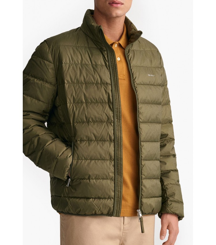 Men Jackets Light.Jkt Green Polyester GANT