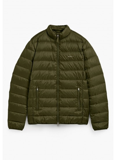 Men Jackets Light.Jkt Green Polyester GANT