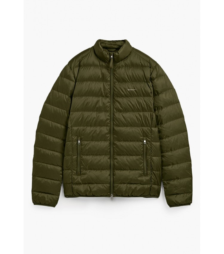 Men Jackets Light.Jkt Green Polyester GANT