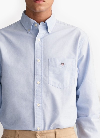 Men Shirts Oxford.Shirt LightBlue Cotton GANT