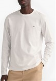 Men T-Shirts Reg.Ls White Cotton GANT