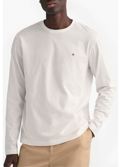 Men T-Shirts Reg.Ls White Cotton GANT