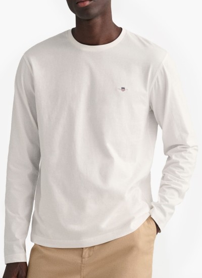 Men T-Shirts Reg.Ls White Cotton GANT