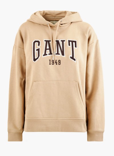 Γυνακεία Φούτερ Arc.Hoodie Σκούρο Μπλε Βαμβάκι GANT