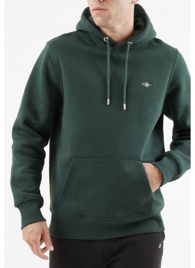 Ανδρικά Φούτερ Tech.Hoodie Μαύρο Βαμβάκι Guess