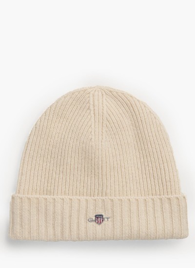 Men Caps Retro.Beanie White GANT