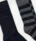 Ανδρικές Κάλτσες Striped.2pack Γκρι Βαμβάκι GANT