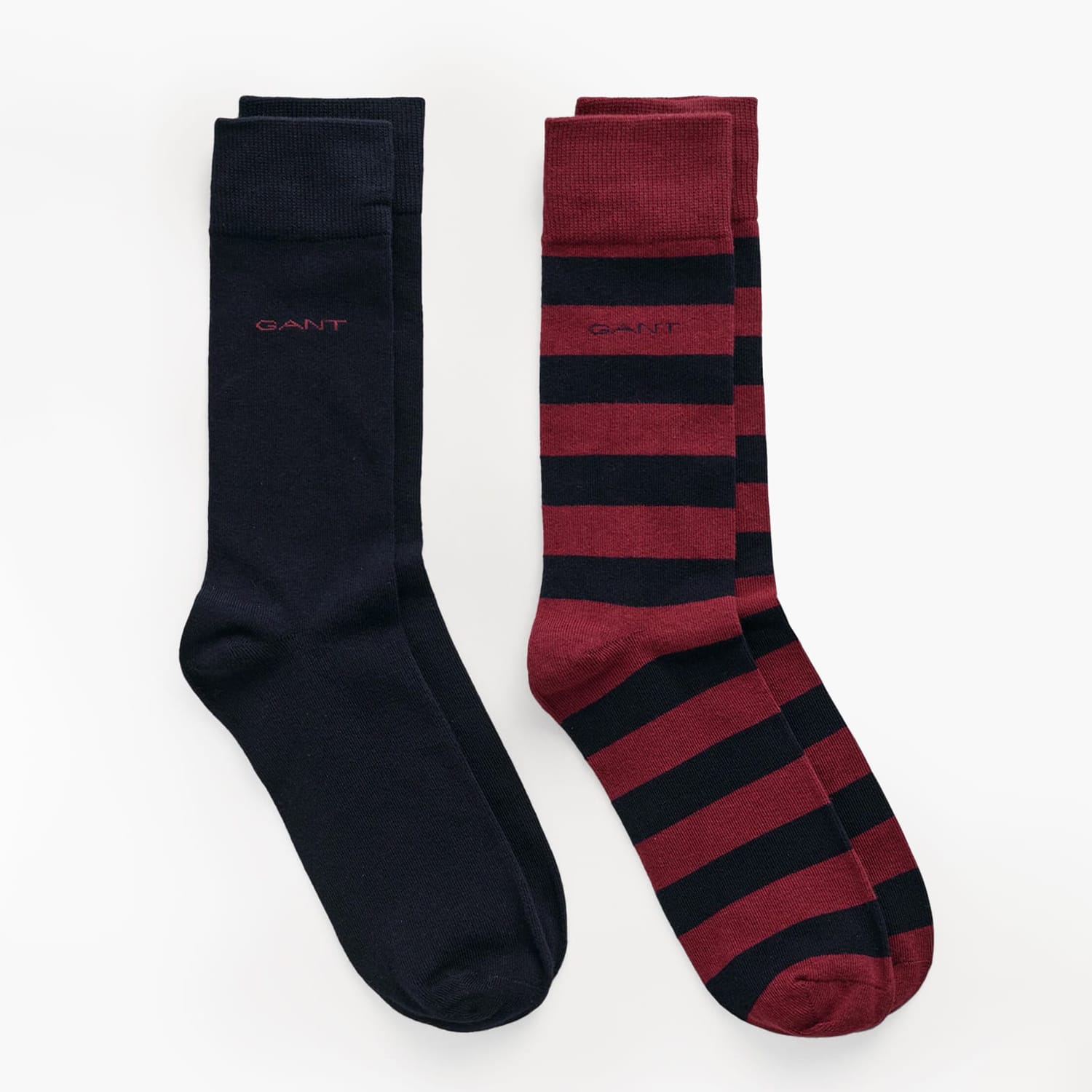 Ανδρικές Κάλτσες Striped.2pack Μπορντό Βαμβάκι GANT