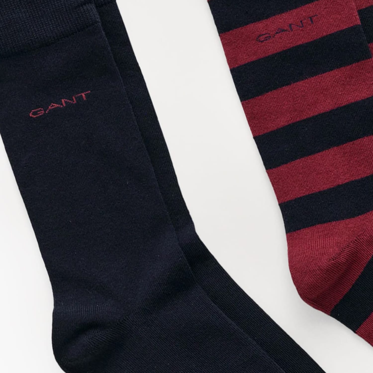 Ανδρικές Κάλτσες Striped.2pack Μπορντό Βαμβάκι GANT