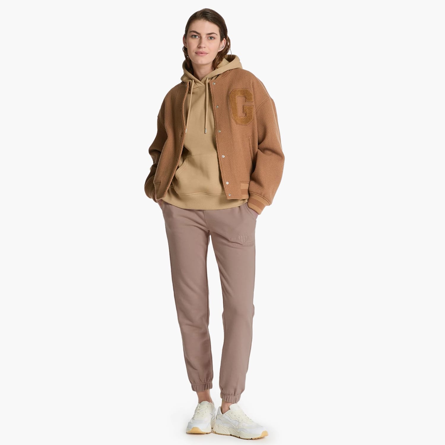 Women Trousers Ton.Spants Brown Cotton GANT Women Trousers Ton.Spants Brown Cotton GANT
