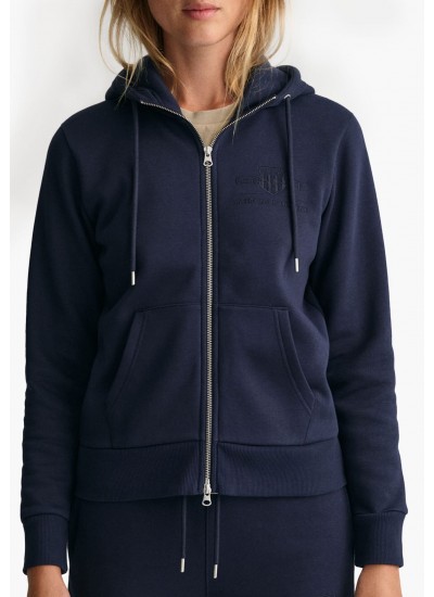 Women Cardigans Ton.Zip DarkBlue Cotton GANT