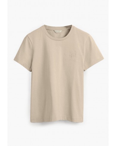 Women T-Shirts - Tops from the Gant brand Tonal.Ss Beige Cotton |  mortoglou.gr