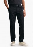 Men Pants Twill.Chino Black Cotton GANT