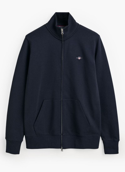 Men Jackets thin Zip.Noh DarkBlue Cotton GANT