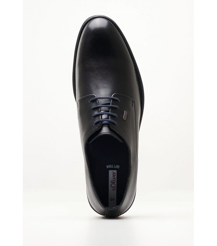 Men Shoes 13202 Black Leather S.Oliver