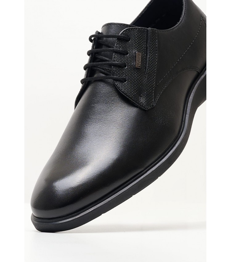 Ανδρικά Παπούτσια Δετά 13609 Μαύρο Δέρμα S.Oliver