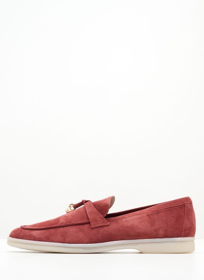 Women Moccasins A.500 Bordo Buckskin Komis and Komis