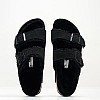 Γυναικεία Flats Arizona.Shearling Μαύρο Δέρμα Καστόρι Birkenstock Γυναικεία Flats Arizona.Shearling Μαύρο Δέρμα Καστόρι Birkenstock