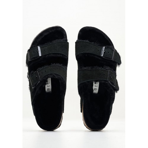 Fur birkenstocks 2025 black