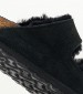 Women Flats Arizona.Shearling Black Buckskin Birkenstock