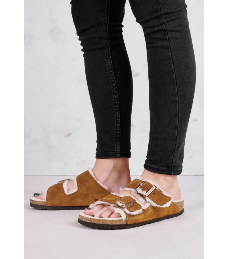 Women Sleepers Arizona.Shea Brown Buckskin Birkenstock