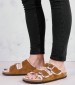 Γυναικεία Flats Arizona.Shea Καφέ Δέρμα Καστόρι Birkenstock