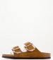 Γυναικεία Flats Arizona.Shea Καφέ Δέρμα Καστόρι Birkenstock