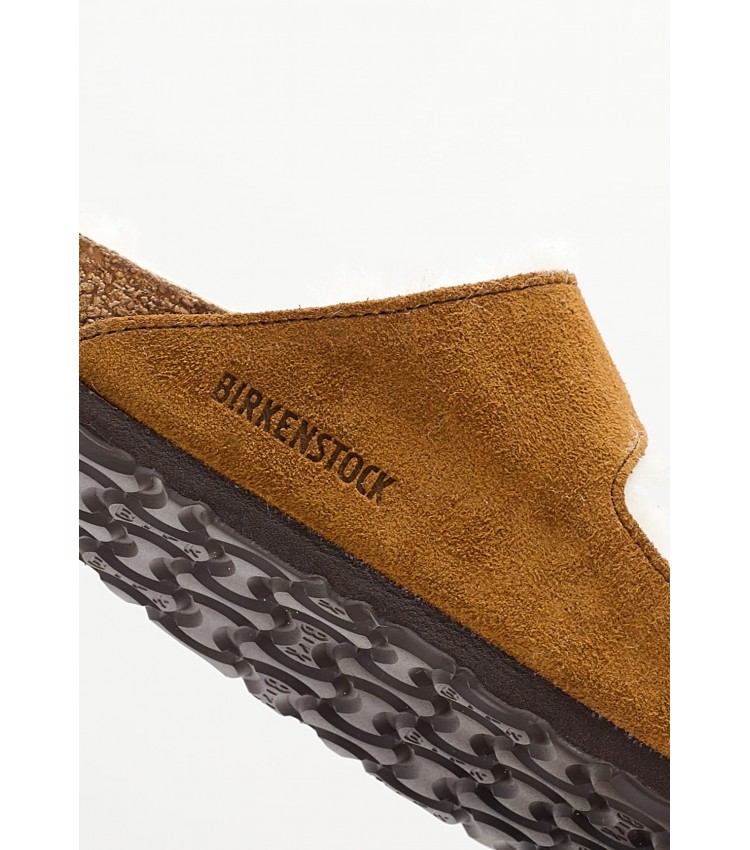 Γυναικεία Flats Arizona.Shea Καφέ Δέρμα Καστόρι Birkenstock