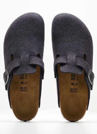 Γυναικεία Flats Gizeh.BS Ανθρακί Δέρμα Birkenstock
