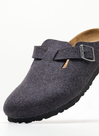 Γυναικεία Flats Gizeh.BS Ανθρακί Δέρμα Birkenstock
