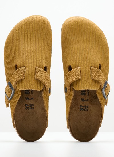 Γυναικεία Flats Gizeh.BS Ανθρακί Δέρμα Birkenstock